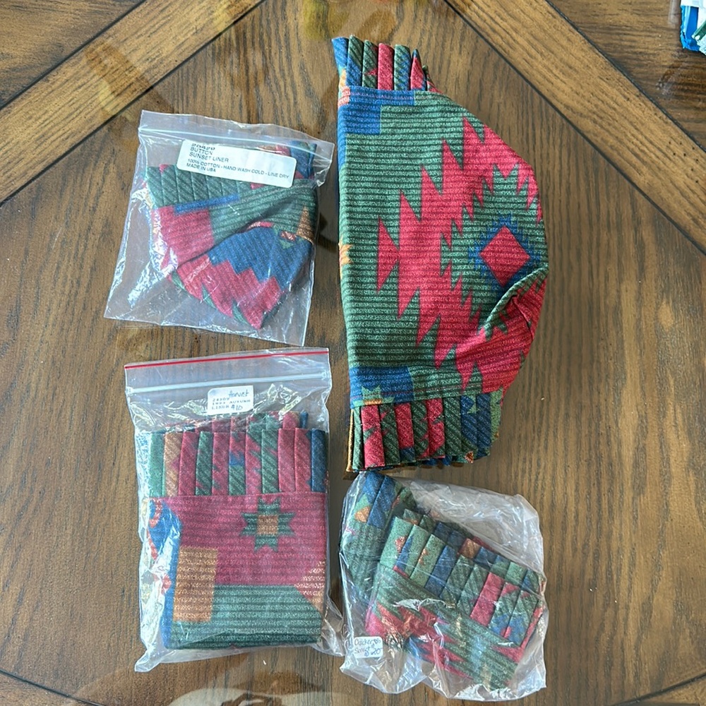 Longaberger Sunset liner set.